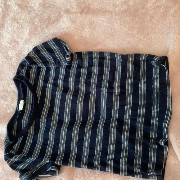 Garage, Navy with white stripe tee - Picture 2 of 3